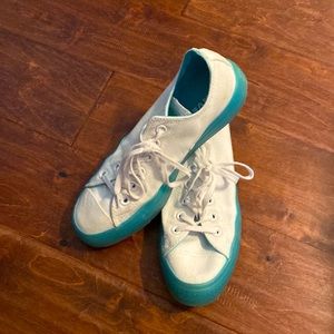 White and Blue converse